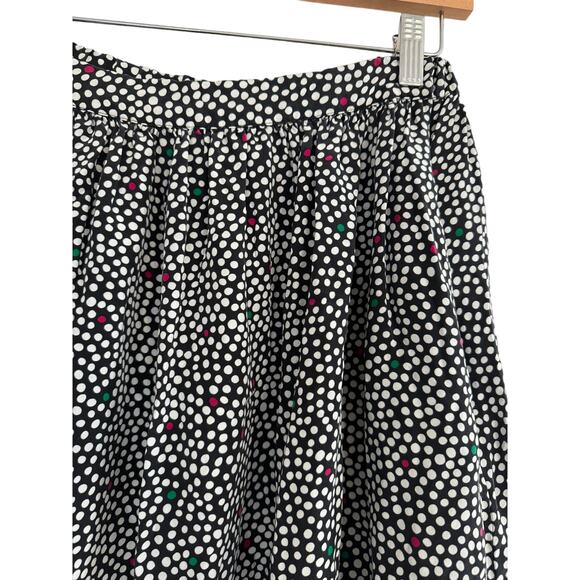 Vintage Silk Midi Length Skirt Size 7 / 8 Donna Morgan Polka Dot - Picture 2 of 5